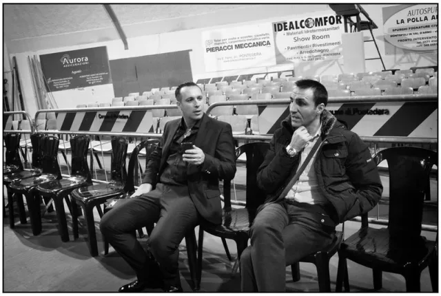 Pontedera (Pi), 11 Novembre 2011. Insieme a Michele Piccirillo. Foto R.Romagnoli, Boxene