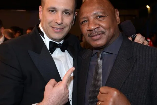 Milano, 21 Dicembre 2013. Insieme al mitico Marvin "The Marvelous" Hagler Foto F.Bozzani