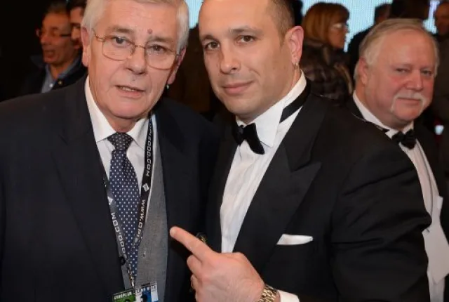 Milano, 21 Dicembre 2013. Insieme al Presidente dell'EBU Bob Logist. Foto F.Bozzani